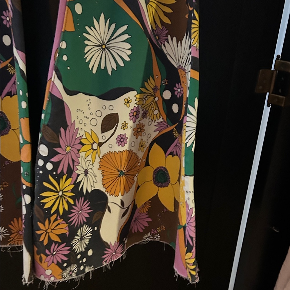 RARE Free People Float On Flair Floral Hippie Bellbottom - Picture 7 of 9